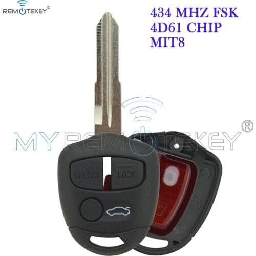 Remtekey Remote key 3 button 434Mhz MIT8 for Mitsubishi Triton Lancer Evo with 4D61 chip