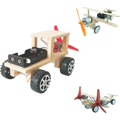 DIY Airplane Kids Wooden Puzzles Helicopter Students Handmade Model Glider Assembly Kit Boys Science Model