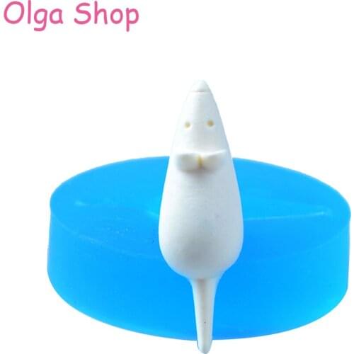 DYL053 39mm Mouse Flexible Silicone Mold - Fondant Craft, Cake Decoration, Chocolate, Resin, Polymer Clay, Candy, Candle, Icing