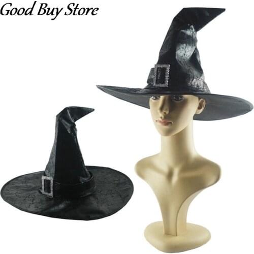 Leather Witch Wizard Hats Halloween Party Props Cosplay Costume Accessories Fashion Party Headgear Children Adult Leather Hat