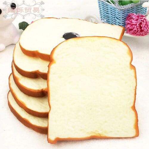 20pcs Artificial Toast Slice Bread Models Realistic Food PU Squishy Squeeze Toys Lifelike Fake Dessert Cake Model Kitchen Decor