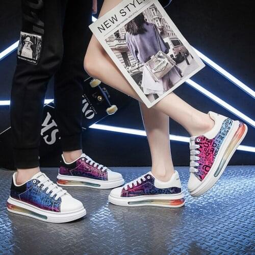 Mens Casual Gradient Shoes Outdoor Fitness Training Air cushion Sports Footwear Non-slip Wear-resistant Sneakers Women