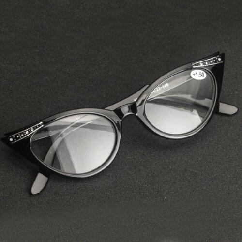 MYT_0255 Cat Eye Reading Glasses Women +100 150 200 250 300 350 Glasses For Sight Reading eyewear