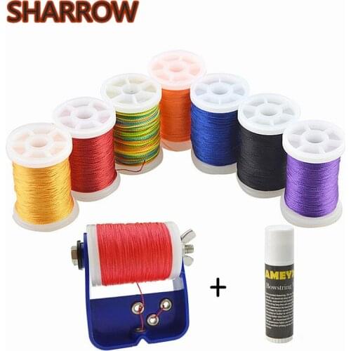 1Set Bowstring Serving + Plastic Bowstrings Serving Tool + Bow Strings Wax For Bow Shooting Training Tool Archery Accessories