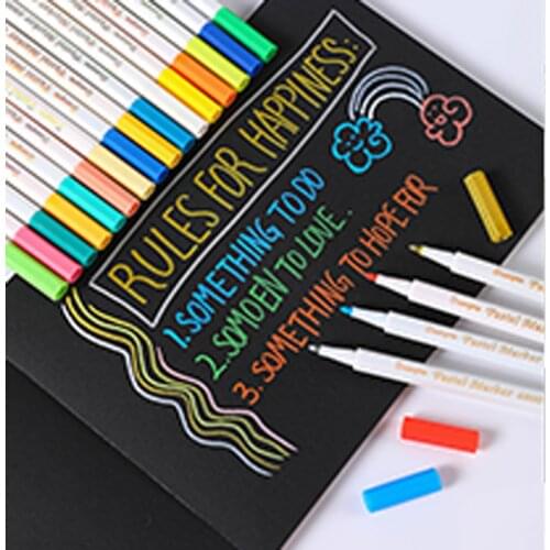 12/24/36 Colors Metallic Permanent Paint Pen Set Acrylic Markers for Stones Canvas Ceramic Glass Wood Stone DIY Craft Graffiti