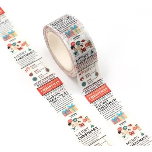 NEW 10pcs/Lot Decorative Christmas Greeting Wide Washi Tapes DIY Bullet Journal Adhesive Masking Tape Cute Papeleria