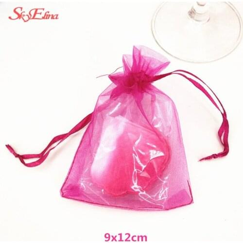 Wholesale 100Pcs 19 Color 9X12cm Organza Bags Gift Bag Drawable Jewelry Packing Pouches 6Z SH313-100