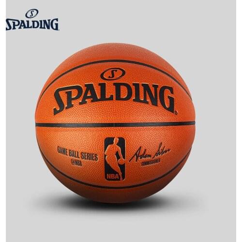 Original SPALDING Standard NBA Basketball PU No. 7 Men Basketbol Ball 74-570Y Baloncesto basketball