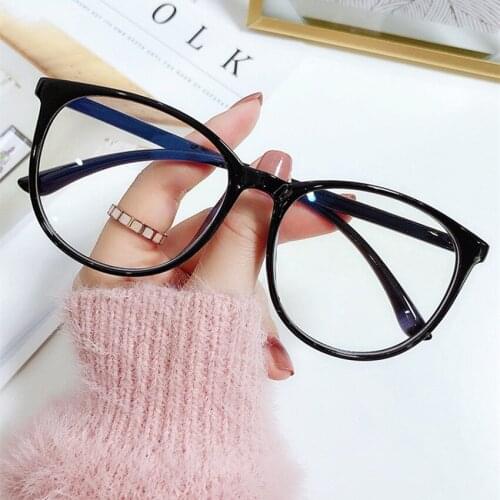 Round Eyewear Transparent Computer Reading Glasses Frame Women Men Anti Blue Light Sunglasses Optical Spectacle Eyeglass