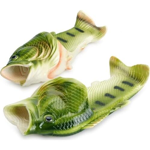 Fish Slippers Summer Beach Shoes Non-Slip Sandals Creative Man Woman Footwear Unisex Travel Slippers Men and Women Family Shoe