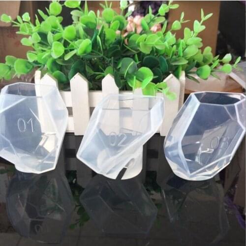 Candle Silicone Mold 3D Geometric Stone Shape DIY Aroma Gypsum Plaster Craft Mould Small Candle Resin Soap Molds Xmas Home Decor