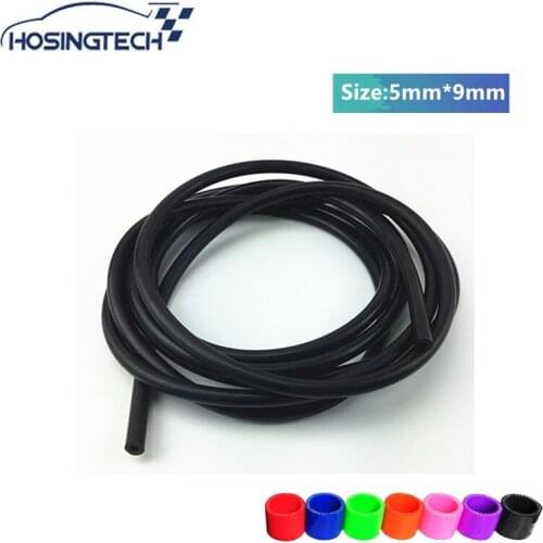 HOSINGTECH- silicone air intake 10m ID: 5MM OD:9MM Silicone Vacuum Hose Black