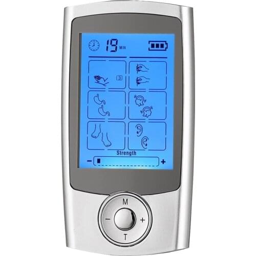 TENS EMS Massager Muscle Stimulation Electric Nerve Stimulator Dual Channel Digital Therapy Machine LCD Display Body Massager