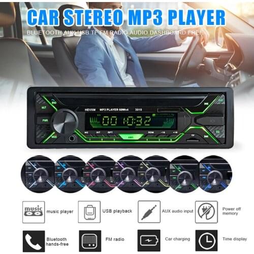 Spot Car Stereo MP3 Player Bluetooth AUX USB TF FM Radio Audio In-dash Handsfree Music Player Car Styling