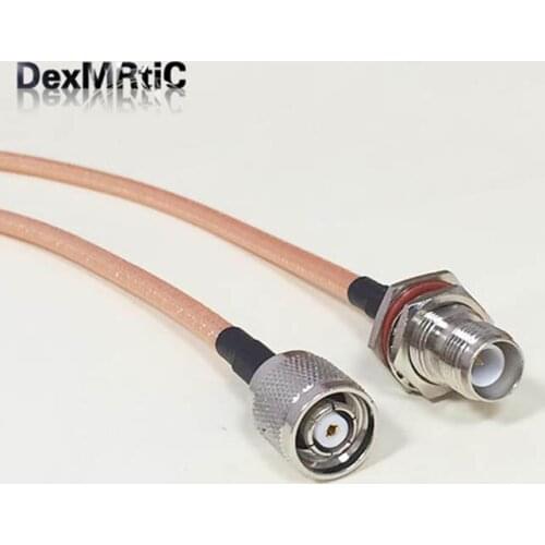 WIFI Antenna Adapter RP-TNC Male Plug Switch RP-TNC Female Jack RF Low Loss Cable RG142 50CM 20"/100CM Wholesale