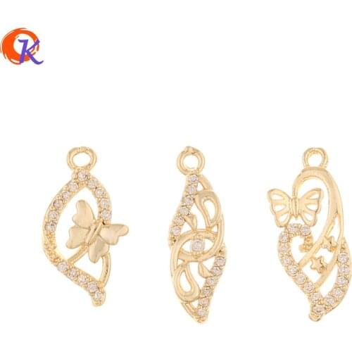 Cordial Design 50Pcs Jewelry Accessories/DIY Charms/Butterfly Shape/Hand Made/Earrings Connectors/CZ Pendant/Earrings Making