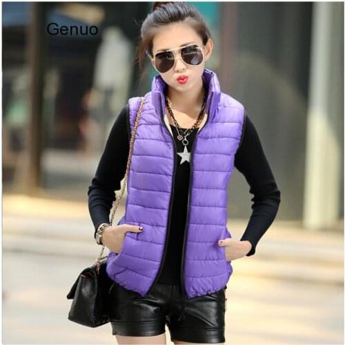 2020Winter Coat Women Warm Vest Candy Color Cotton Jacket Female Women Wadded Feminina Clothes Womens Jacket