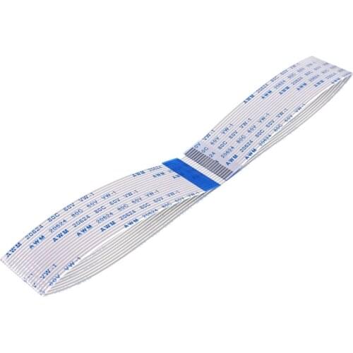 10pcs FPC FFC Flexible Flat Cable 19 PIN 1.0 mm pitch Step Reverse Contact Sides Length Type B Length 300 mm Opposite End