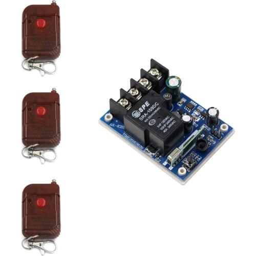 DC 12V-48V 1CH Relay Wireless Remote Control Switch Remote Power ON/OFF Receiver Remote Transmitter Home Light Switch