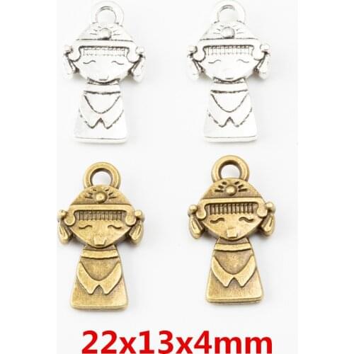 15 pcs Vintage Ancient angel zinc alloy charms pendant suitable for DIY Bracelet Necklace metal jewelry accessories 6095