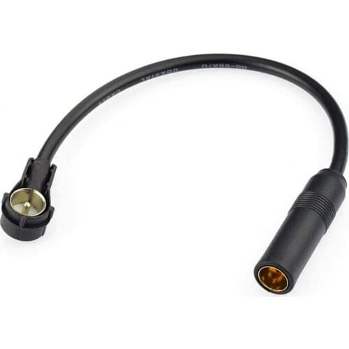 Car AM FM DAB Radio Aerial Antenna Coax 30cm Adapter Lead DIN 41585 to ISO Plug for SEAT SKODA SMART VW Ford