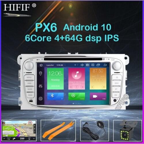 2 din Android 10 Octa Core Car DVD Player GPS Navi For Ford Focus Mondeo Galaxy with Audio Radio Stereo Head Unit Free Canbus