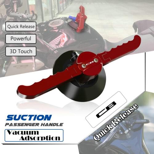 Quick Release Vacuum Hand Pump Suction Cup Passenger Handgrips Tank Grab Bar Handle Armrest for HONDA CB1000R CB650R CB1100