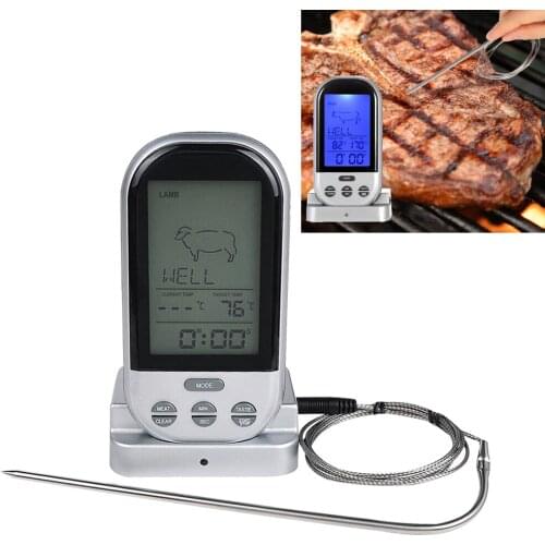 Digital Wireless Oven Thermometer Meat BBQ Grilling Food Probe Kitchen Thermometer Cooking Tools With Timer Alarm