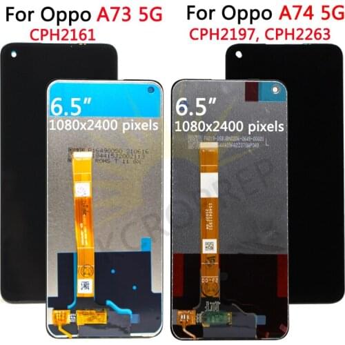 For Oppo A73 5G LCD touch panel glass CPH2161 Display Screen Touch scren Digitizer Assembly For Oppo A74 5G LCD CPH2197,CPH2263