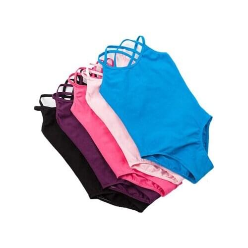 Double Strap Leotards for Girls Camisole Swimsuit for Dancing Gymnastic Leotard Ballet Suit Girl Blackdance Leotards for Kids