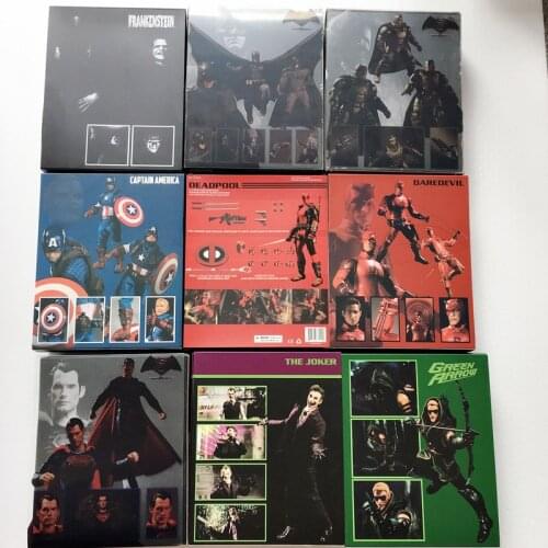 Mezco Joker Frankenstein Punisher Green Arrow Punisher Deadpool Action Figure Flash Toy Christmas Gift 6 Inch