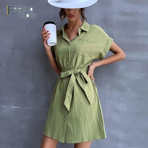 Feelingstory Linen Summer Dresses China
