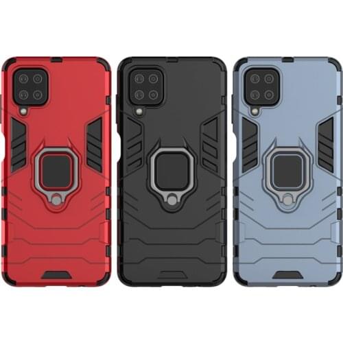 Hybrid Slim Shockproof Stand Case For Samsung Galaxy A12 5G Cover Kickstand Holder Ring Case A12 5G Capa