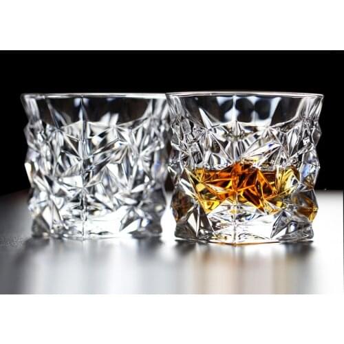 2PCS/SET Crystal Whiskey Glass Cup For the Home Bar Beer Water and Party Hotel Wedding Glasses Gift Drinkware
