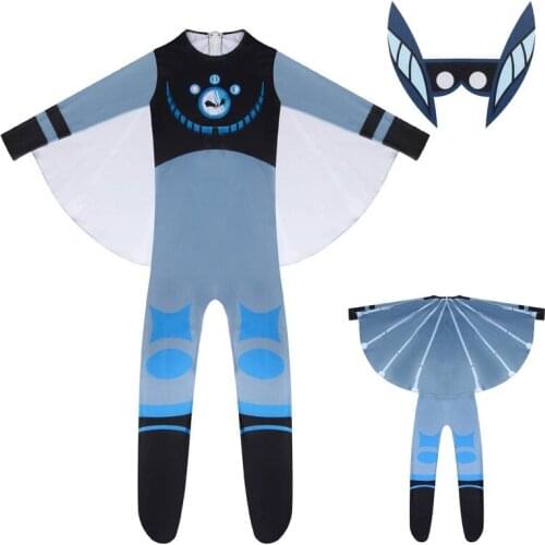 Onesies for Kids Animal Hero Cosplay Halloween Costumes Boys Girl Bat Sleeve Bodysuit Jumpsuit Carnival Party Clothing with Mask