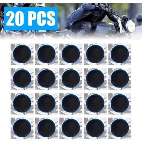 20PCS 55*55MM Round Radial Tire Repair Patch Tool Rubber Material High Temperature Resistant Patches For ATV Off-road