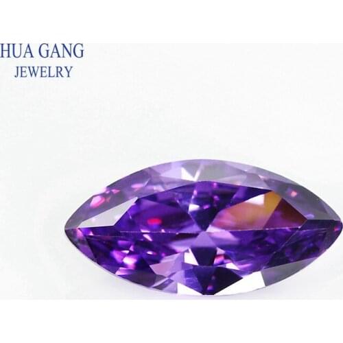 5A Purple Marquise Shape Brilliant Cut CZ Stone Synthetic Gems Cubic Zirconia For Jewelry Size 1.5x3~10x20mm Free Shipping