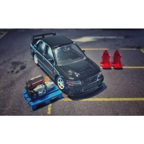 1/64 3D modeling handmade Japanese 4G63 engine model car garage modified engine ornaments