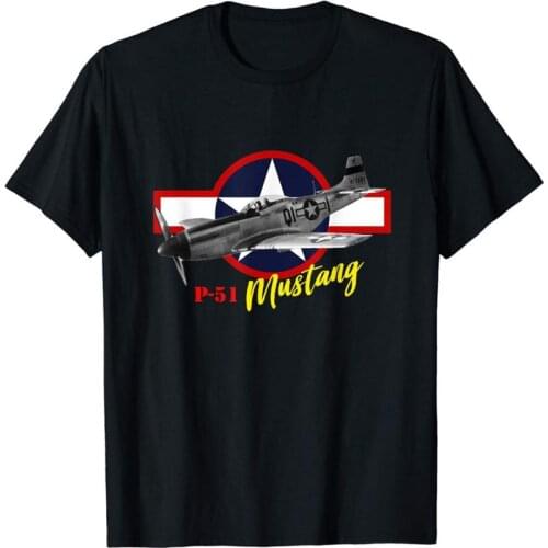 P-51 Mustang T Shirt New Hot Summer Casual Printing Printed Summer Style Mens Harajuku Fitness Brand Clothing Tops Shirt