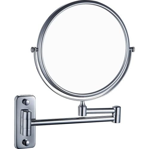 Bathroom Mirror Wall Hanging Beauty Mirror Bathroom Retro Makeup Vanity Mirror Girl Makeup Double-sided Telescopic Round Mirror