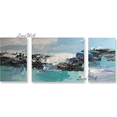New Arrival Abstract 3PCS Group Oil Painting 100% Hand-painted Living Room Decoration Canvas Wall Art Unframed Paintings Picture
