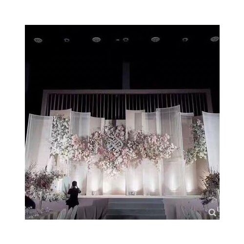 New stage wedding props arc grid screen welcome area line semicircle ornament wedding window arrangement
