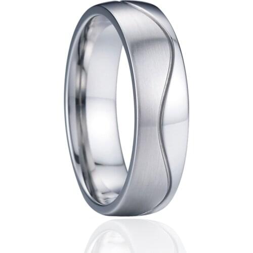 Wholesale wedding band anniversary rings for male mens fashion jewelry stainless steel ring man love vanlentine christmas gift