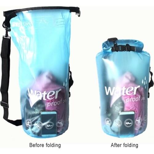 Floating Canoing Boating Sack Raft Diving Kayaking Trekking Pack Water Resistance 10/20L Waterproof Dry Bag Swimming Storage Bag