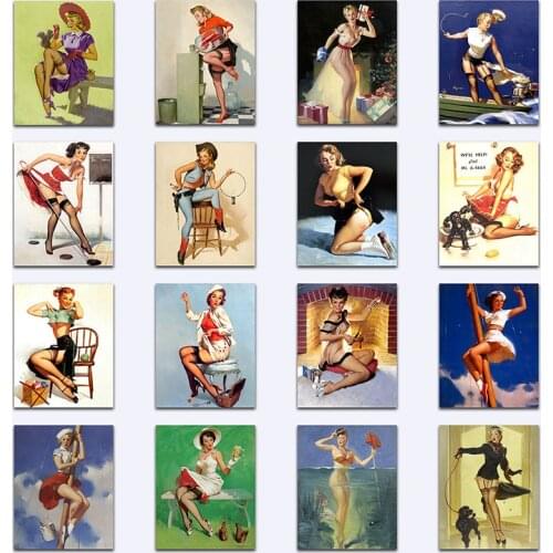 Full Square Diamond mosaic Cartoon sexy beauty Diamond embroidery beautiful lady DIY Diamond painting Cross stitch cute girl 09