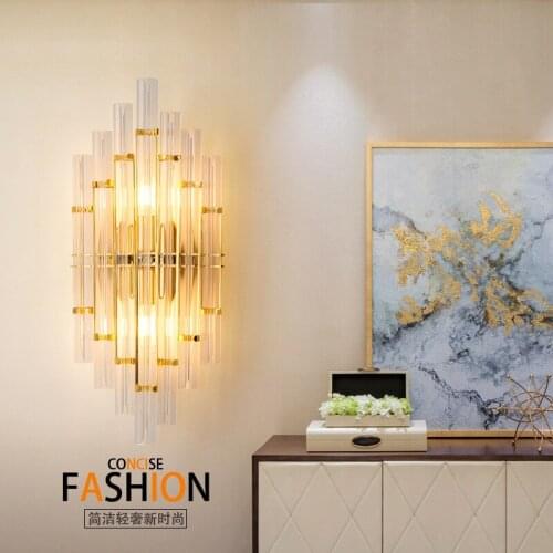 Post-modern light luxury wall lamp TV background wall lamp simple living room bedroom bedside study creative personality wall