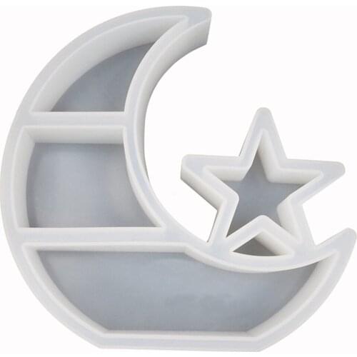 DIY Crystal Epoxy Resin Mold Moon Plate And Dish Mold Durable Waterproof Epoxy Silicone Casting Mold Romantic and exquisite