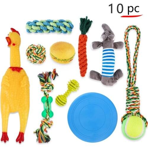 Pet Dog Toy Set Squawking Rooster Screaming Rubber Chicken Pets Dog Toys Attractive Dog Cat Puppy Sound Molar Chew Toys Kit