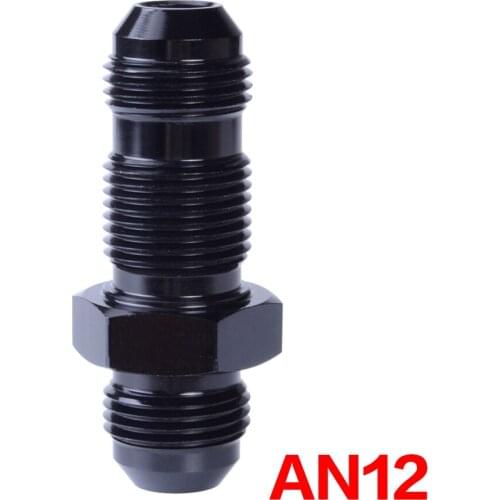 SPEEDWOW 12AN AN-12 MALE THREAD STRAIGHT FLARE BULKHEAD FLARE BLUE ALUMINUM FINISH FITTING ADAPTER