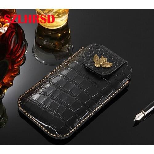 High quality Handmade 100% Genuine Leather Mens Waist Bag Outdoor Bag for Sony Xperia XZ2 Compact Case XZ2 Premium Phone Cover